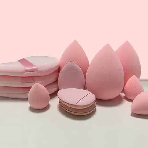 12 Piece Pink Makeup Sponge Set