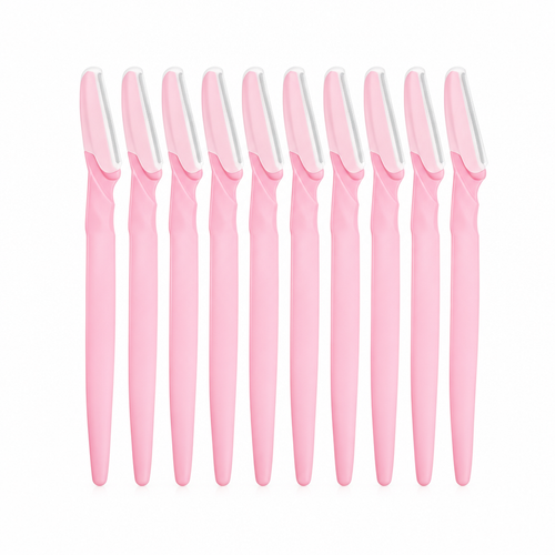 10 Piece Dermaplaning Tool Set in baby pink